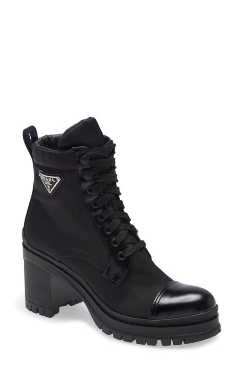 prada hiking boots suede|prada block heel combat boots.